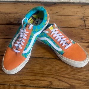 Vans x Golf Wang Old Skool Blue Green Checkers Orange preowned $55
